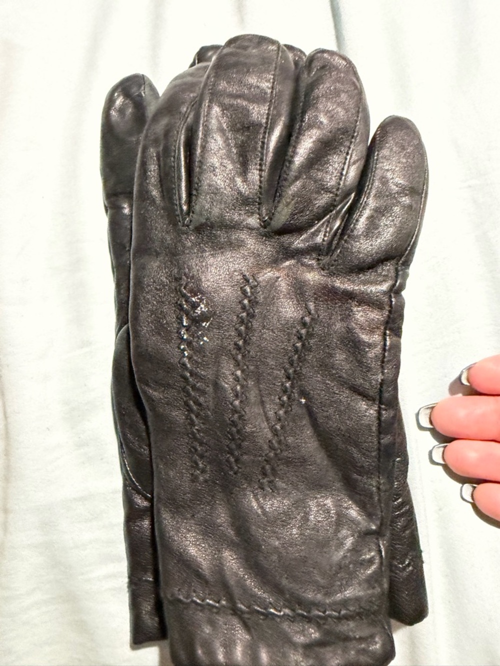 🌧️3M Thinsulate Black Leather Gloves - Picture 6 of 6